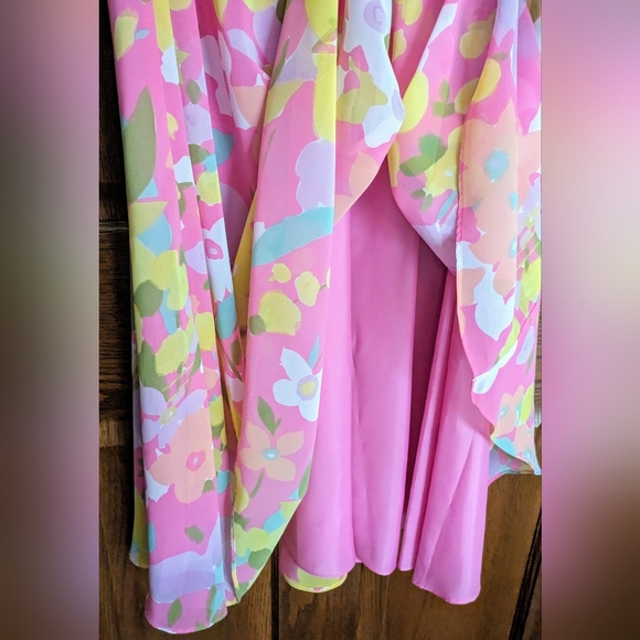 NWOT London Times Floral & Flowy Sleeveless V-Neck Dress - Size 10 - Picture 3 of 7